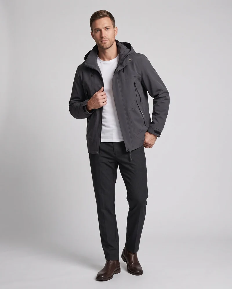 Herren Modern Windbreaker Jacke Drune