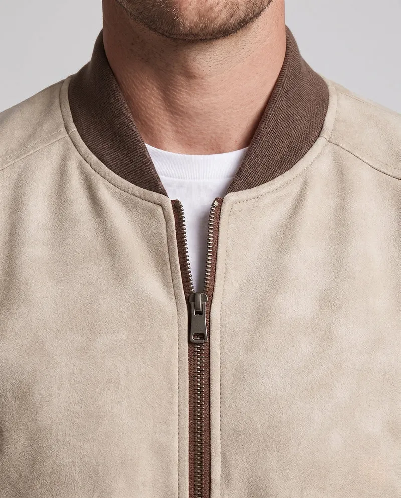 Herren Mode Bomberjacke Aus Kunstleder Drune