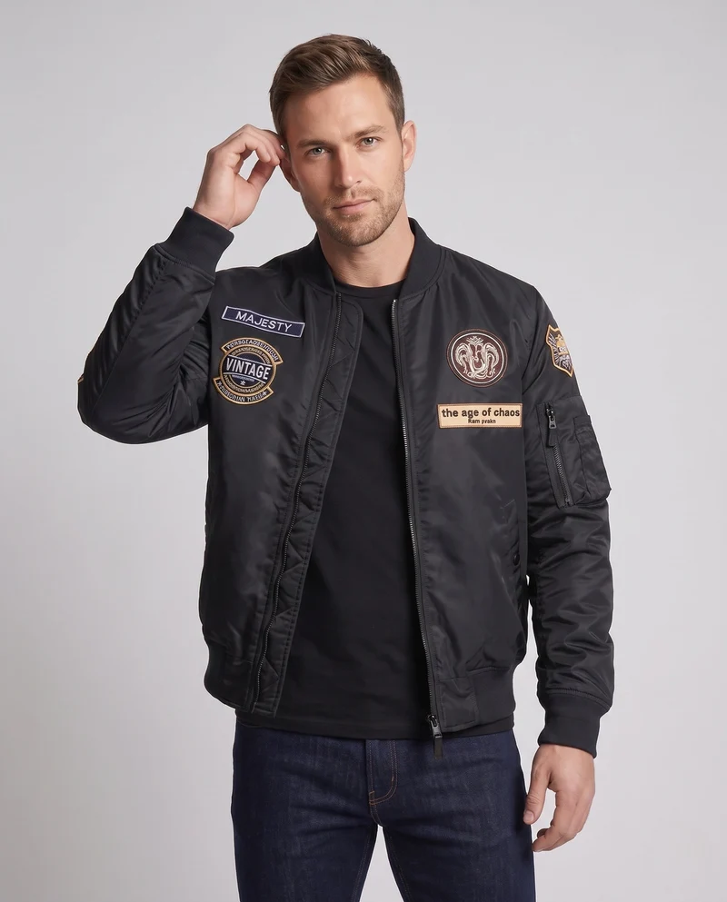 Herrenmode Bomberjacke mit einzigartigen Patches Drune