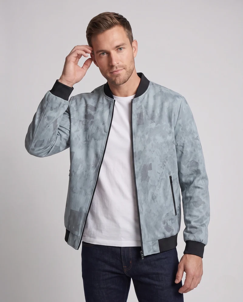 Herrenmode Bomberjacke mit grafischen Details Drune
