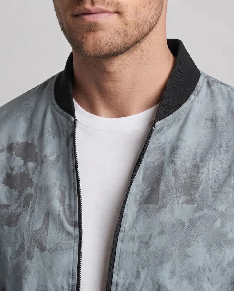 Herrenmode Bomberjacke mit grafischen Details Drune