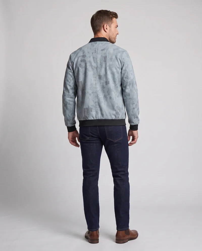 Herrenmode Bomberjacke mit grafischen Details Drune