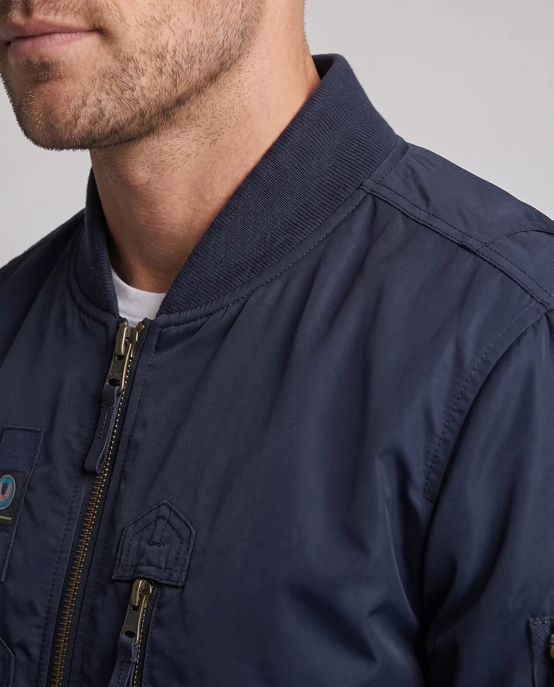 Herrenmode Bomberjacke mit vielseitigen Taschen Drune