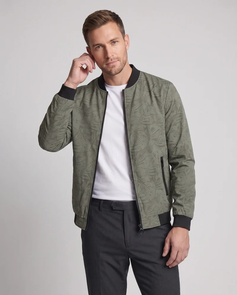 Herrenmode Freizeitjacke mit aufregendem Strukturmuster Drune