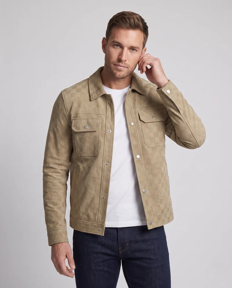 Herrenmodenjacke mit Karomuster Drune