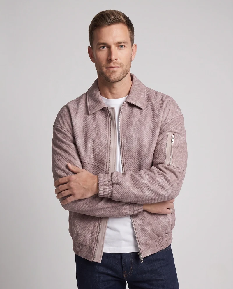 Herren stylische Jacke mit strukturiertem Design Drune