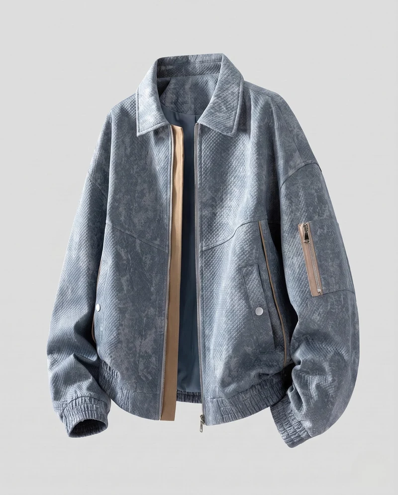 Herren stylische Jacke mit strukturiertem Design Drune