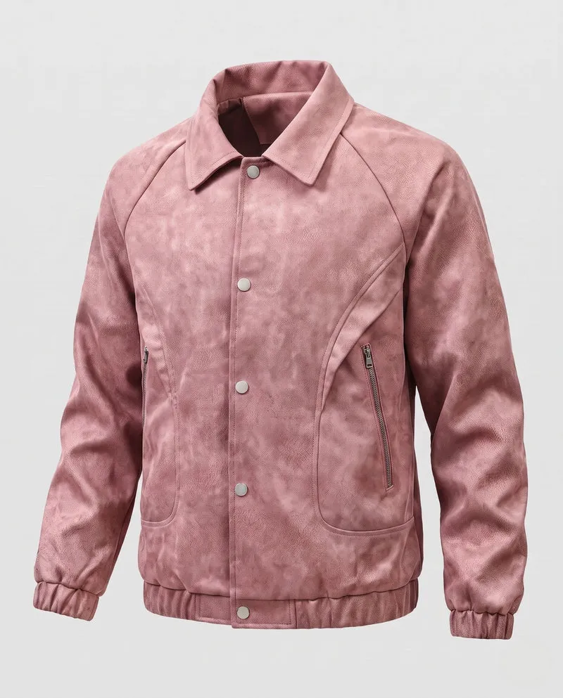 Herrenmode Kunstlederjacke im urbanen Stil Drune