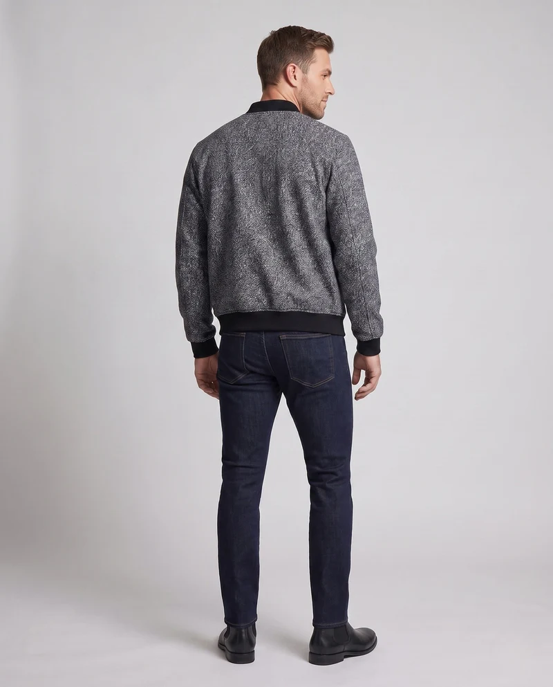 Herrenmode Strickjacke mit hohem Kragen Drune