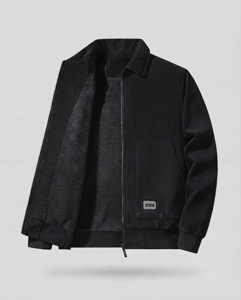 Herrenmode Übergangsjacke aus Ripstop-Material mit gemütlichem Futter Drune