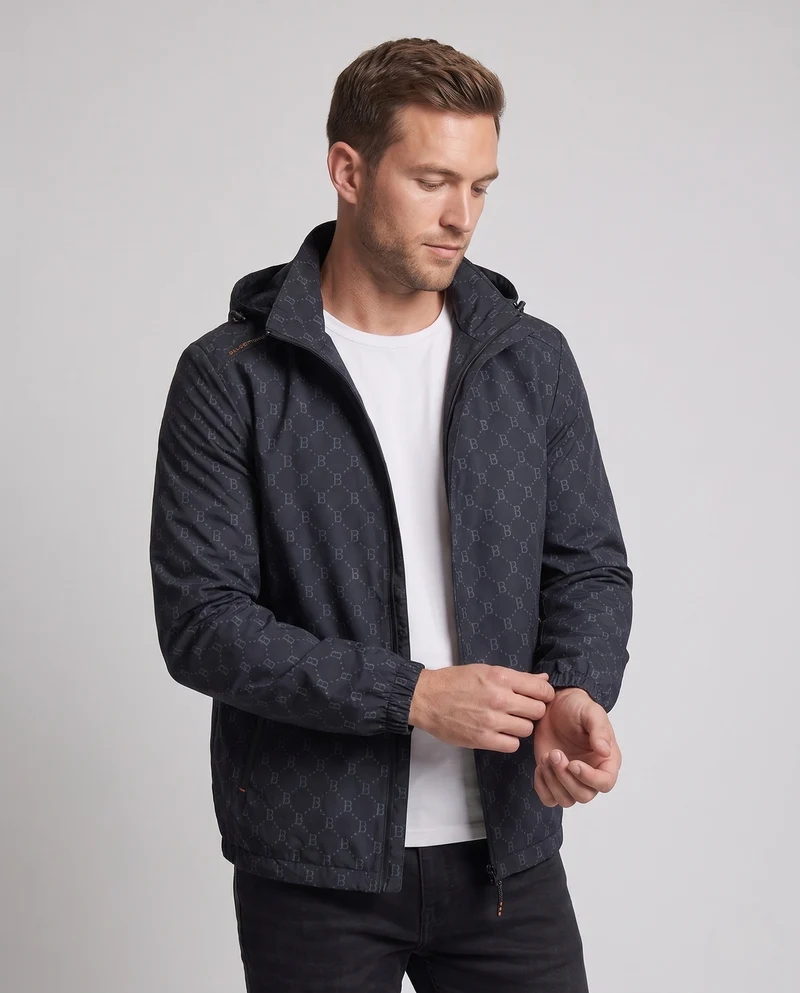 Herrenmode Übergangsjacke mit grafischem Muster Drune