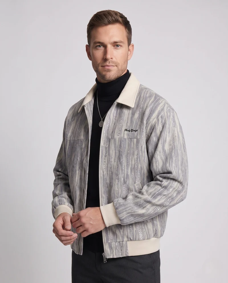 Herrenmode Übergangsjacke mit hochwertigen Details Drune