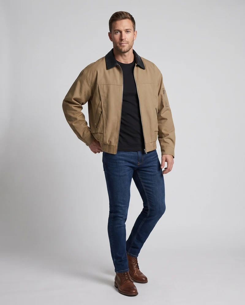 Herrenmode Übergangsjacke mit lässigem Schnitt Drune