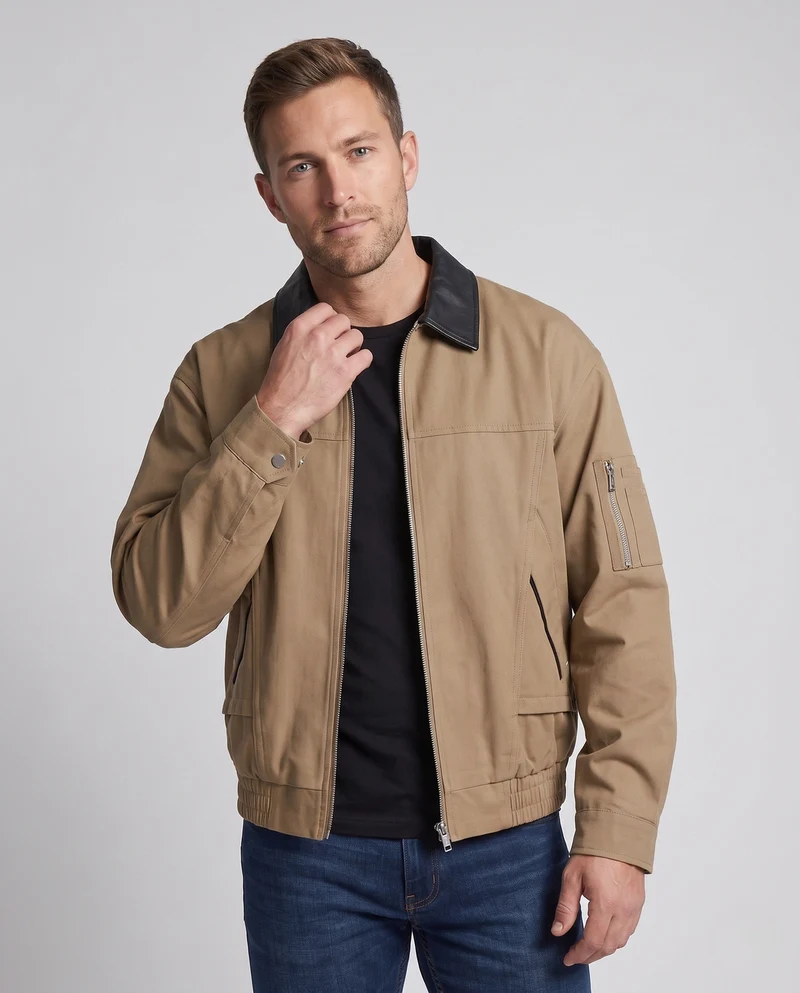 Herrenmode Übergangsjacke mit lässigem Schnitt Drune