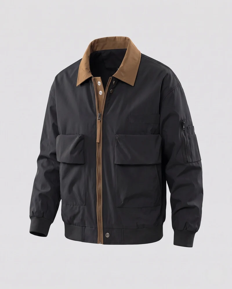 Herren stilvolle Übergangsjacke mit praktischen Taschen Drune
