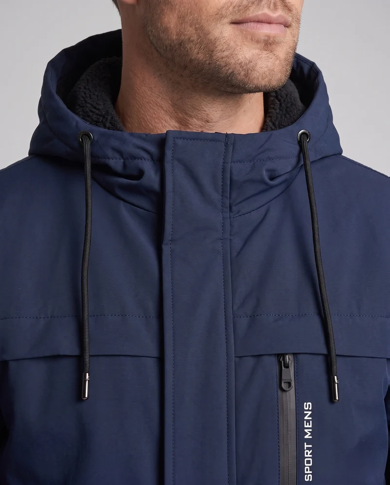 Herren multifunktionale Outdoor-Jacke mit Kapuze und Fleece-Futter Drune
