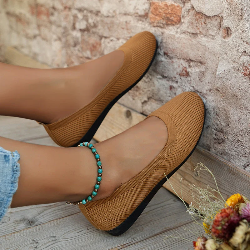 Damen Ballerinas mit atmungsaktivem Gewebe und rutschfester Sohle Drune
