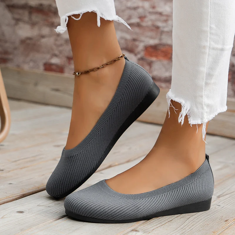 Damen Ballerinas mit atmungsaktivem Gewebe und rutschfester Sohle Drune