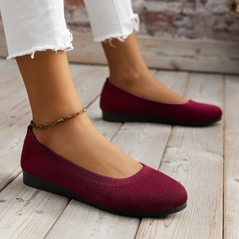 Damen Ballerinas mit atmungsaktivem Gewebe und rutschfester Sohle Drune