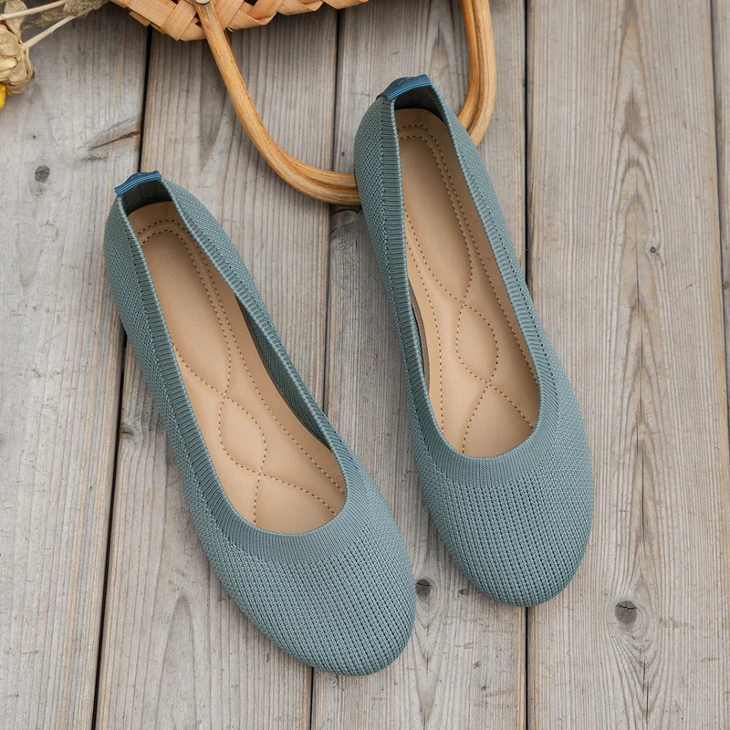 Damen Ballerinas mit atmungsaktivem Gewebe und rutschfester Sohle Drune
