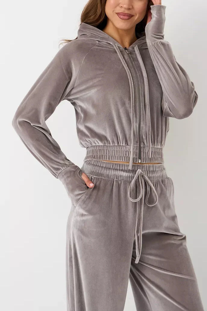 Drune | Minimalismus Fleece Kapuzenpullover und Jogginghose Zweiteiler Satz