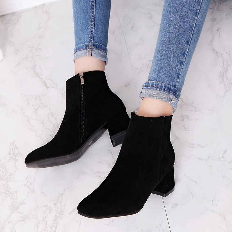 Damen Stiefeletten mit elegantem Reißverschluss und softem Obermaterial Drune