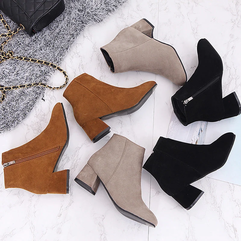 Damen Stiefeletten mit elegantem Reißverschluss und softem Obermaterial Drune