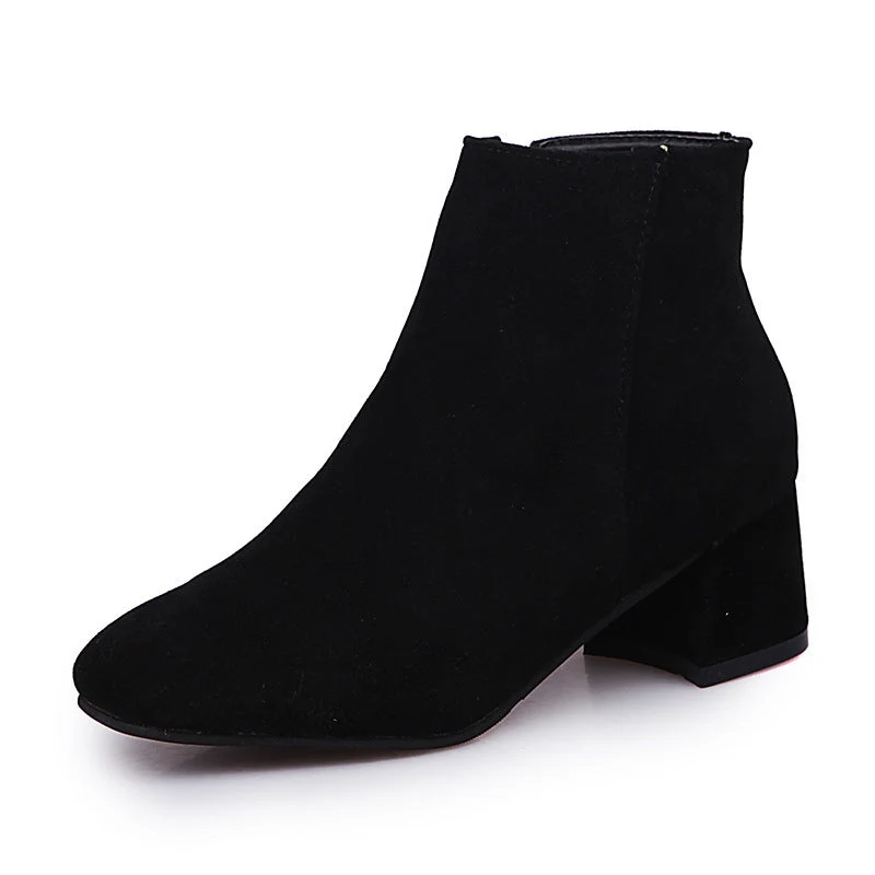 Damen Stiefeletten mit elegantem Reißverschluss und softem Obermaterial Drune