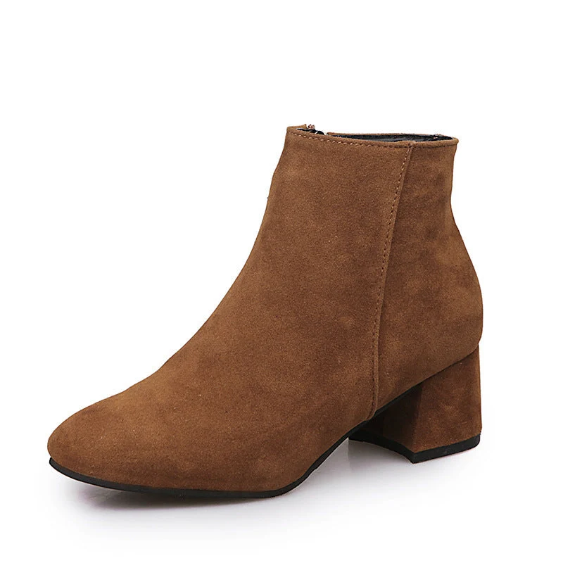Damen Stiefeletten mit elegantem Reißverschluss und softem Obermaterial Drune