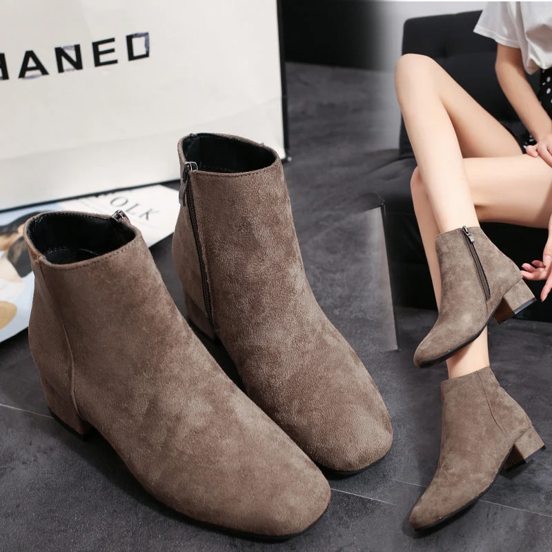 Damen Stiefeletten mit elegantem Reißverschluss und softem Obermaterial Drune