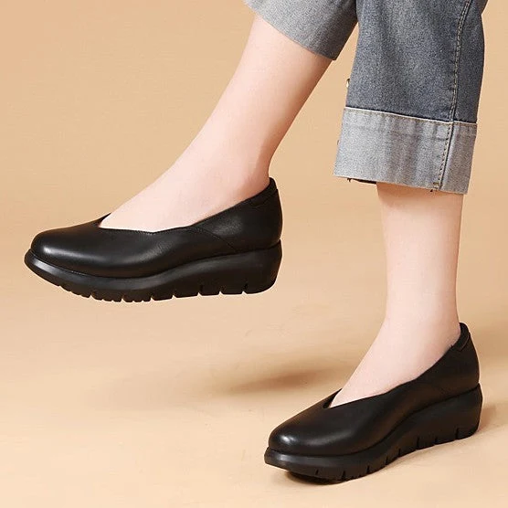 Damen Bequeme Wedgeslipper mit gepolstertem Innensohle und rutschfester Sohle Drune