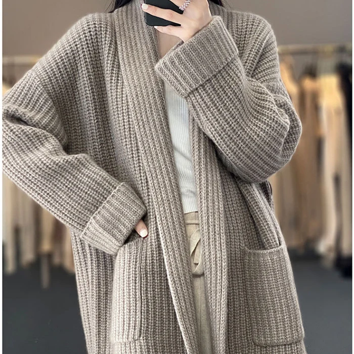 Damenmodischer Strickcardigan Drune