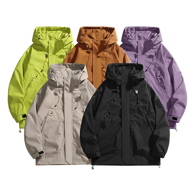 Damen Outdoor-Jacke mit verstellbarer Kapuze und atmungsaktiven Einsätzen Drune