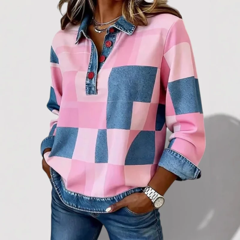 Damen Modische Pullover-Hemd