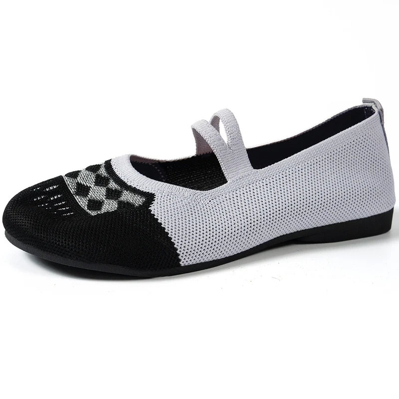 Damen atmungsaktive Strick-Ballerinas Drune