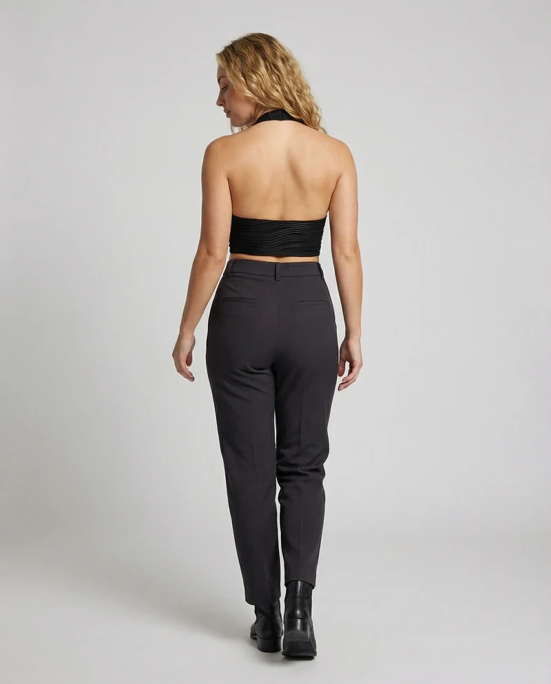 Damen Gerafftes Halter Mischgewebe Bustier