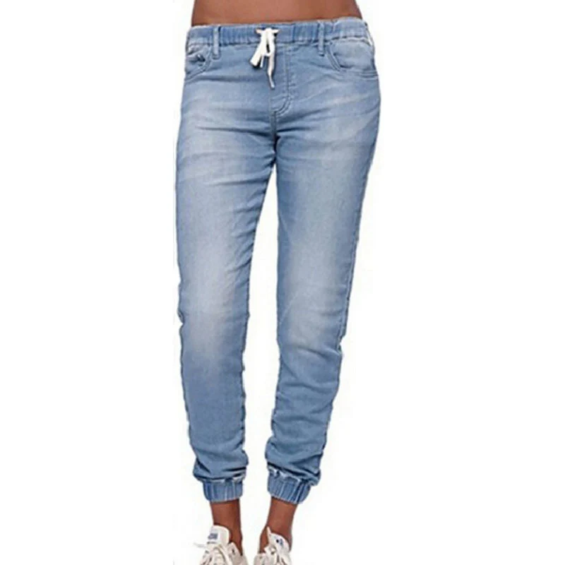 Damen Cargohose im lässigen Denim-Style mit Gummizug Drune