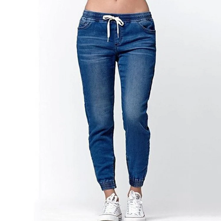 Damen Cargohose im lässigen Denim-Style mit Gummizug Drune