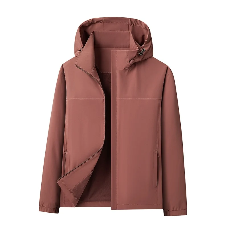 Herren Wasserabweisende Softshell-Jacke mit Kapuze nahtminimaler Optik & Brusttasche Drune