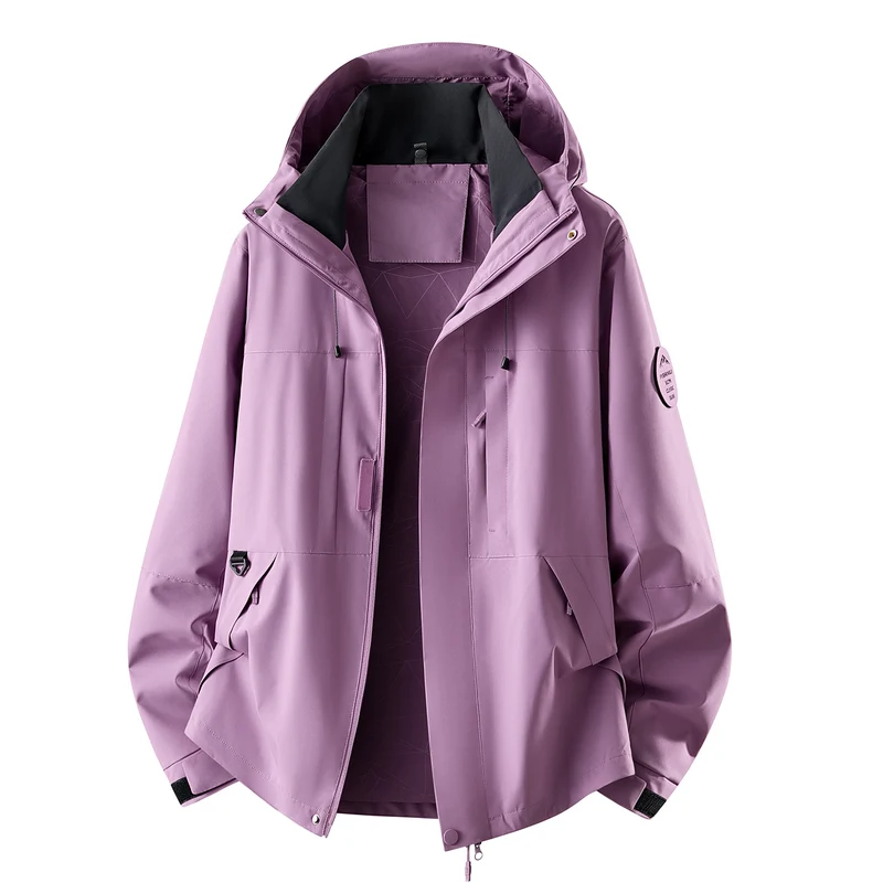 Herren Wasserabweisende Oversize-Outdoorjacke mit Kapuze, atmungsaktivem Softshell & Utility‑Taschen Drune