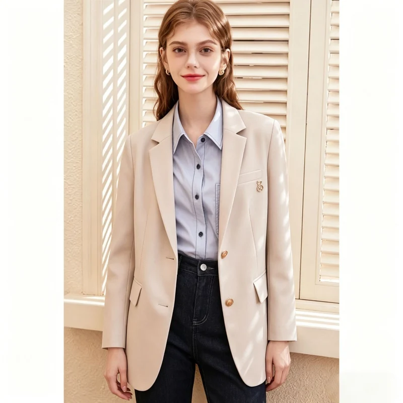 Damen Modischer Blazer im Stil eines Sakko Drune