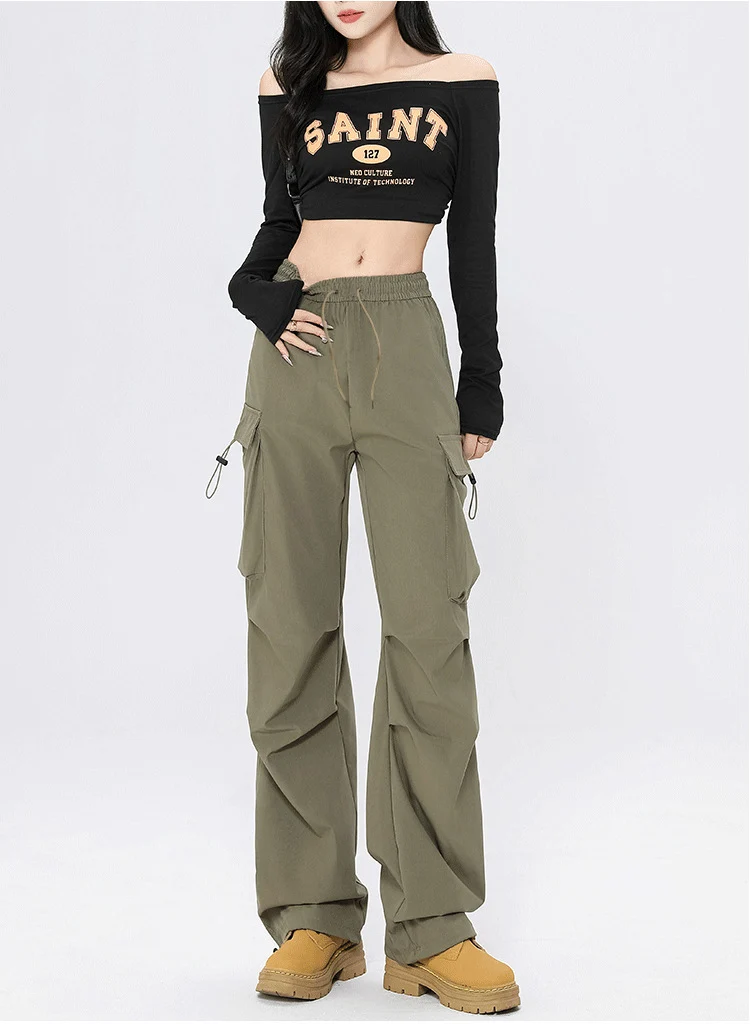 Damen Modische Cargo-Hose Drune