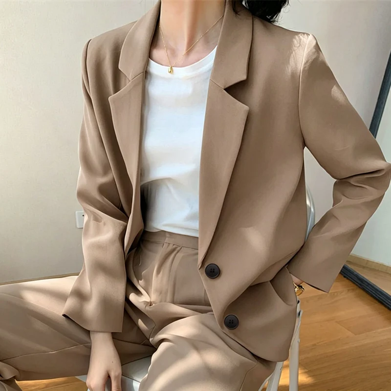 Damen Eleganter Oversized Blazer mit hochwertigen Details Drune