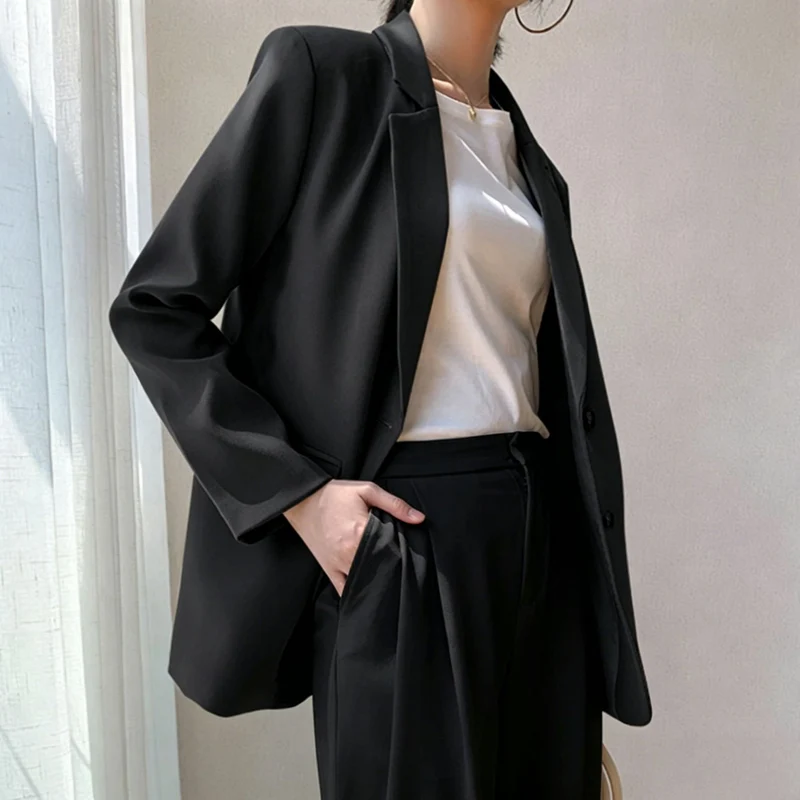 Damen Eleganter Oversized Blazer mit hochwertigen Details Drune