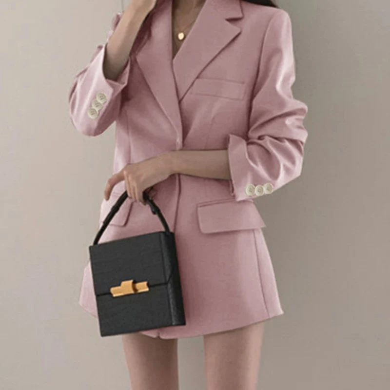 Damen Eleganter Kurzblazer mit Schalkragen Drune