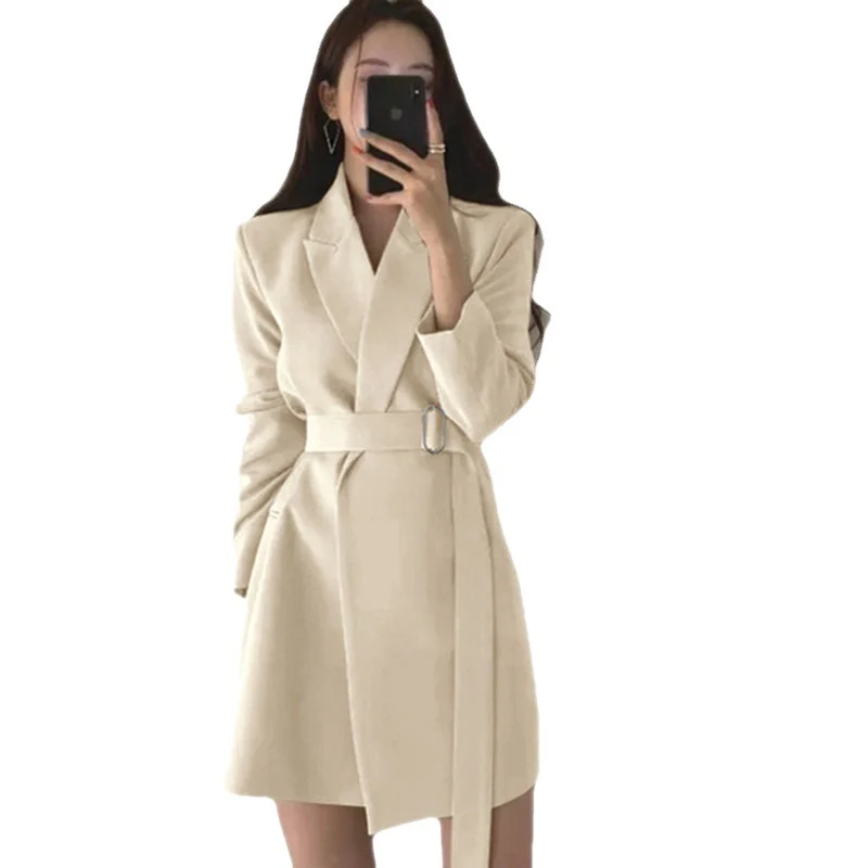 Damen Eleganter Blazer-Kleid Drune
