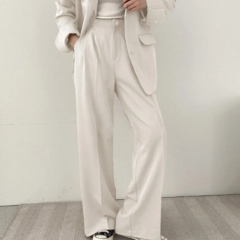 Damen Elegante und hoch taillierte Stoffhose Drune