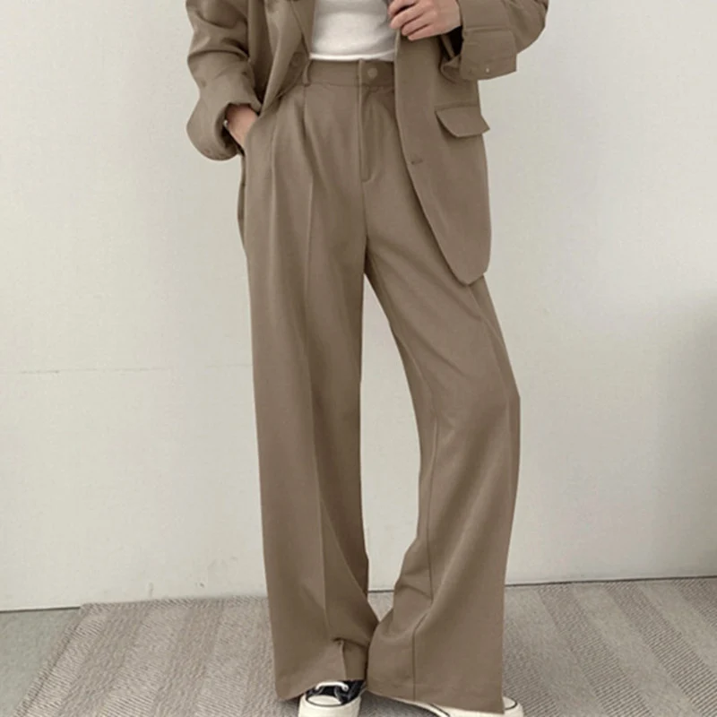 Damen Elegante und hoch taillierte Stoffhose Drune
