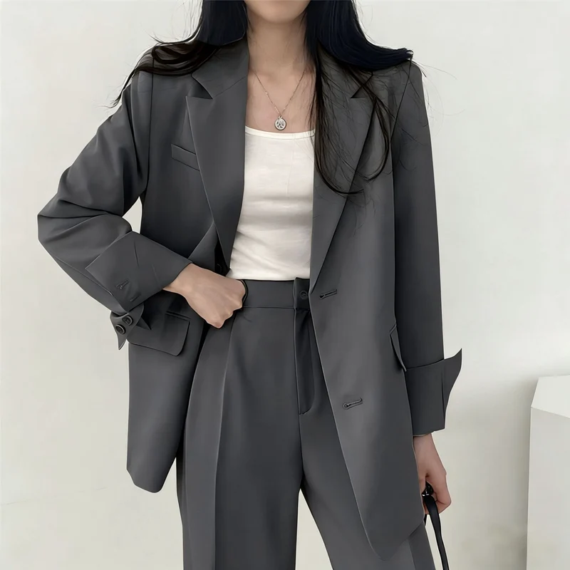 Damen Elegante und hoch taillierte Stoffhose Drune