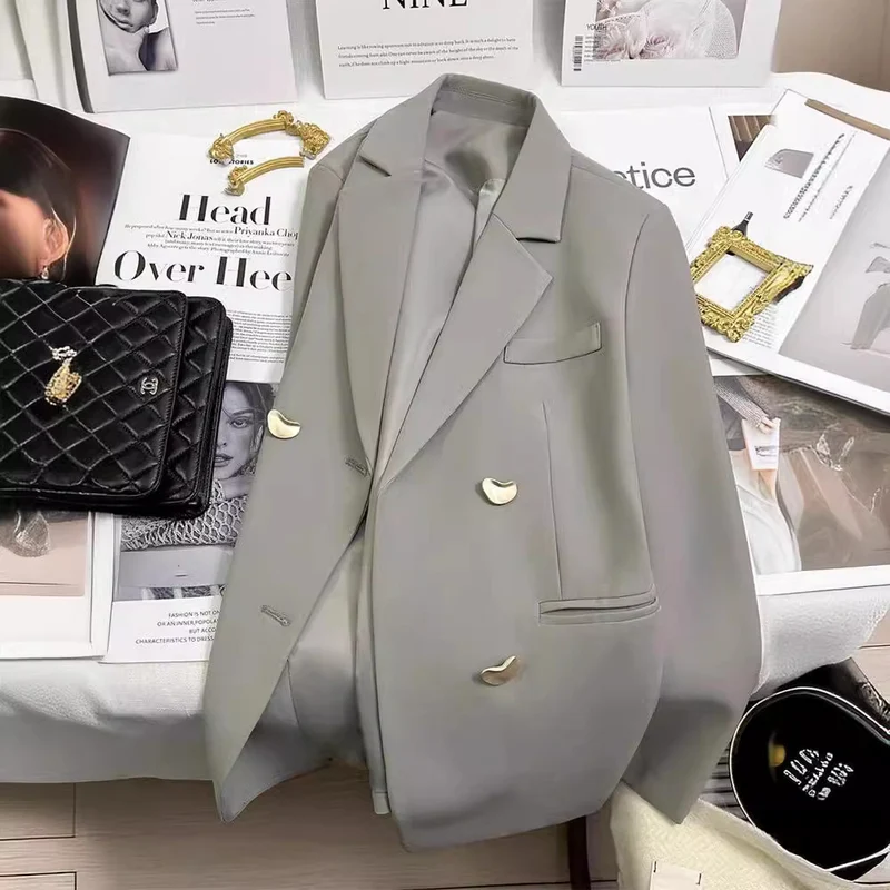 Damen Doppelt geknöpfter Blazer Drune